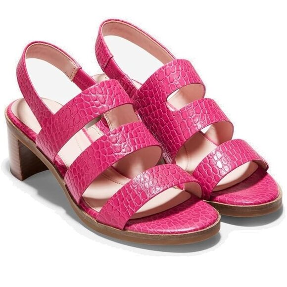 Cole Haan | Grand Series Adella Sandal (55mm) Wedge | Pink | Size 9 - Picture 1 of 6